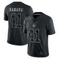 Jdoa NO.Saints #41 Alvin Kamara Player Black RFLCTV Limited Stitched Jerseys