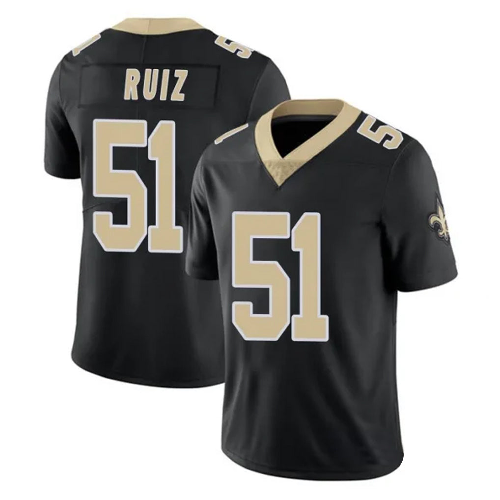 Jdoa NO.Saints #51 Cesar Ruiz Player Black Limited Vapor Untouchable Home Game Stitched Jerseys