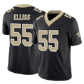 Jdoa NO.Saints #55 Kaden Elliss Player Black Limited Vapor F.U.S.E. Home Game Stitched Jerseys
