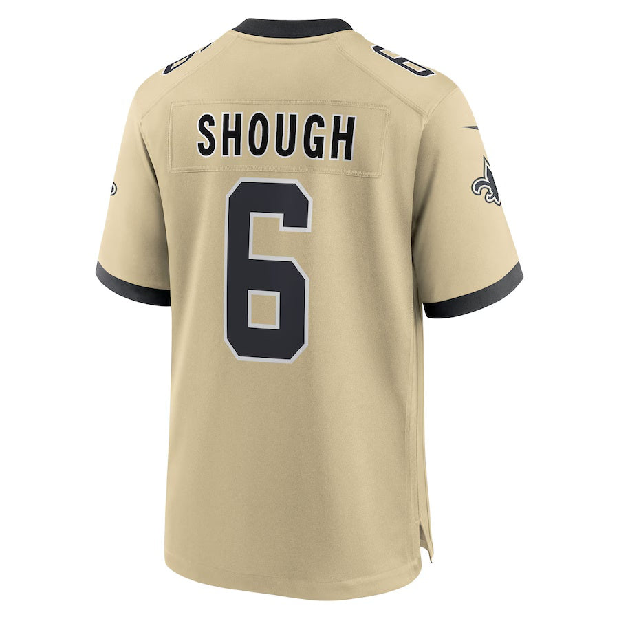 Jdoa NO.Saints #6 Tyler Shough Gold Alternate Game Player Stitched Jerseys