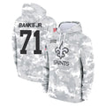 Jdoa NO.Saints #71 Kelvin Banks Jr. Player Arctic Camo Salute to Service Pullover Hoodies Limited Game Stitched Jerseys