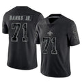 Jdoa NO.Saints #71 Kelvin Banks Jr. Player Black Limited Reflective Home Game Stitched Jerseys