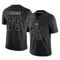 Jdoa NO.Saints #75 Taliese Fuaga Player Black Limited Reflective Home Game Stitched Jerseys