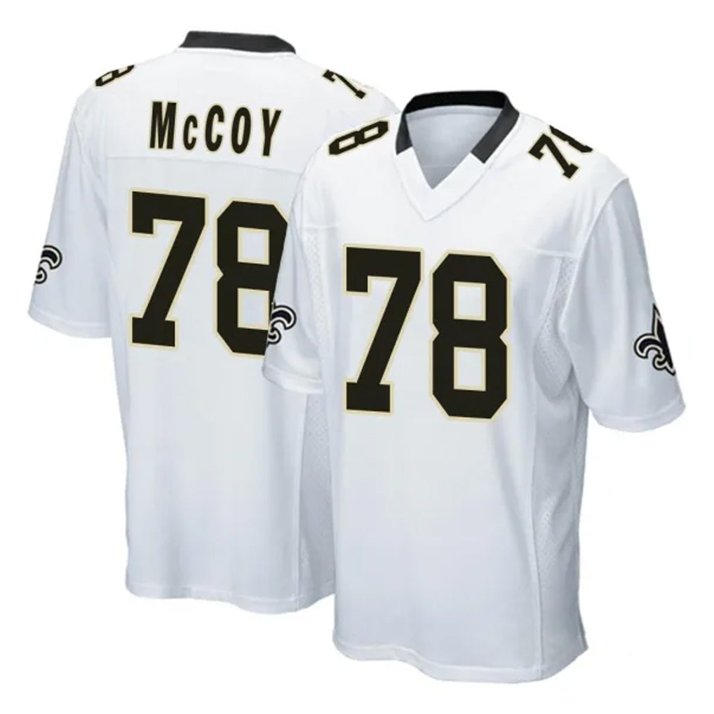 Jdoa NO.Saints #78 Erik McCoy Player White Home Game Stitched Jerseys