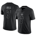 Jdoa NO.Saints #7 Taysom Hill Player Black RFLCTV Limited Stitched Jerseys