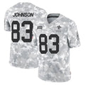 Jdoa NO.Saints #83 Juwan Johnson Player Arctic Camo Salute To Service Limited Game Stitched Jerseys