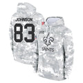 Jdoa NO.Saints #83 Juwan Johnson Player Arctic Camo Salute to Service Pullover Hoodies Limited Game Stitched Jerseys
