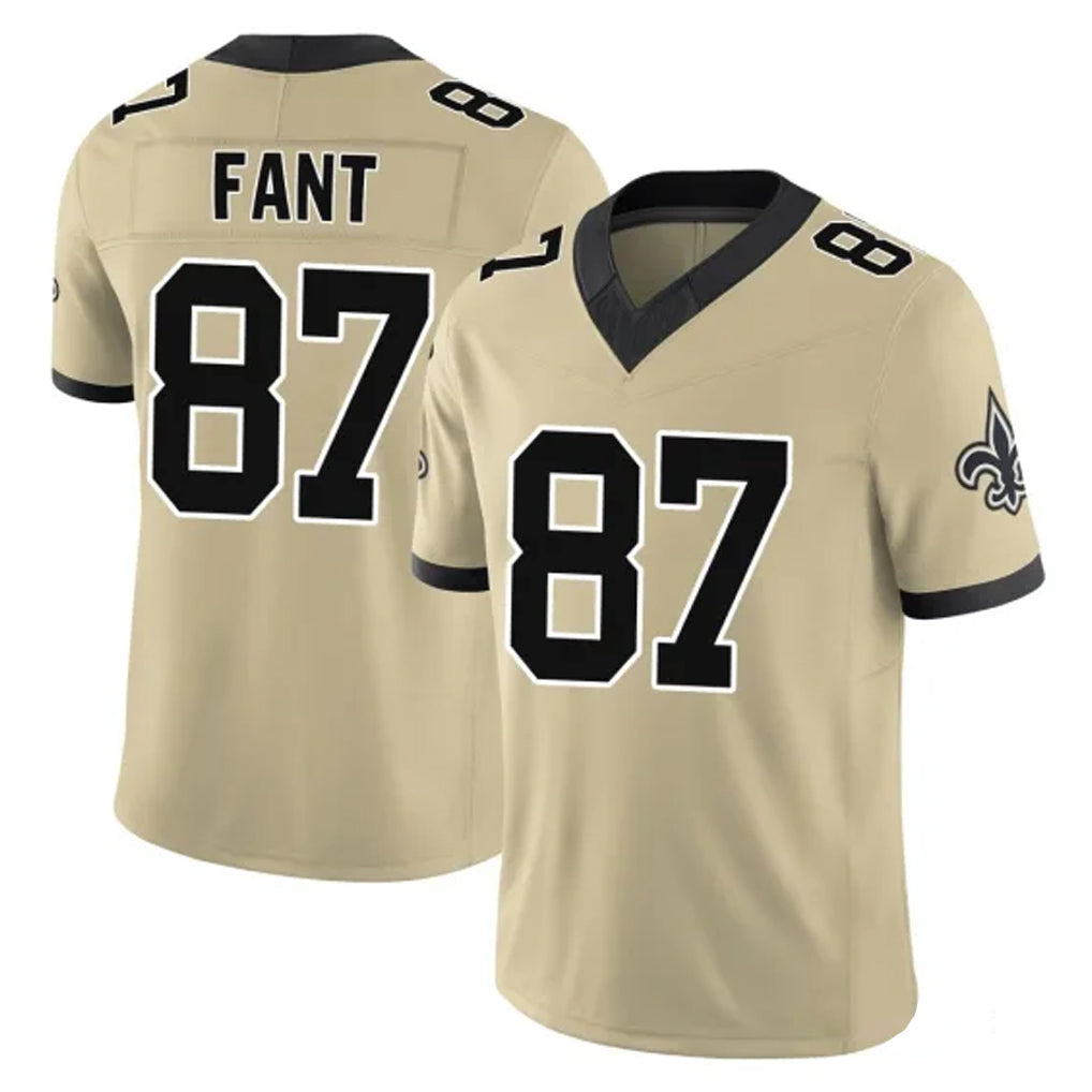 Jdoa NO.Saints #87 Noah Fant Player Gold Limited Vapor F.U.S.E. Home Game Stitched Jerseys