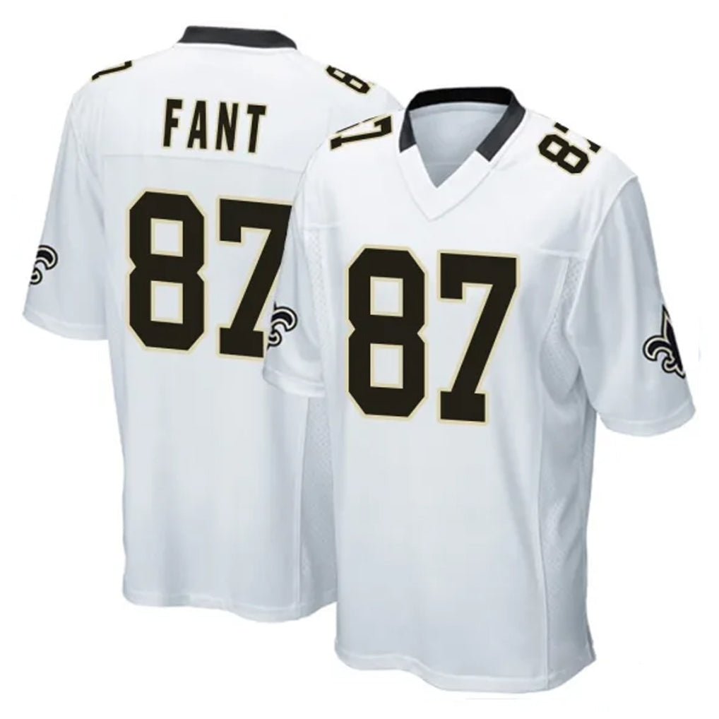 Jdoa NO.Saints #87 Noah Fant Player White Home Game Stitched Jerseys