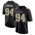Jdoa NO.Saints #94 Cameron Jordan Player Carbon Black Fashion Game Stitched Jerseys