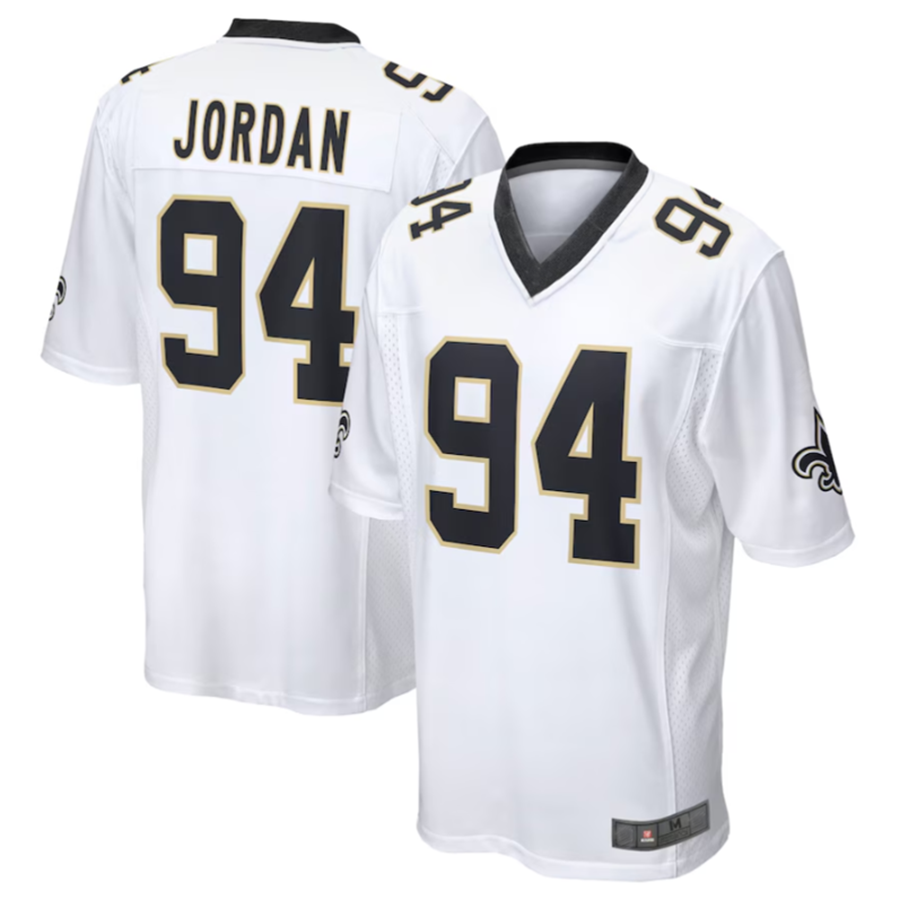 Jdoa NO.Saints #94 Cameron Jordan White Game Stitched American Stitched Jerseys