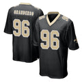 Jdoa NO.Saints #96 Carl Granderson Player Black Home Game Stitched Jerseys