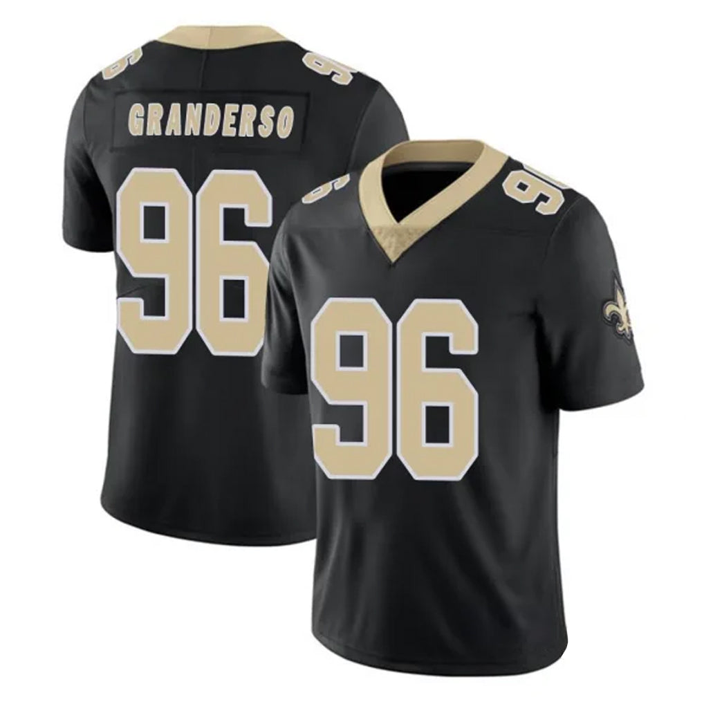 Jdoa NO.Saints #96 Carl Granderson Player Black Limited Vapor Untouchable Home Game Stitched Jerseys