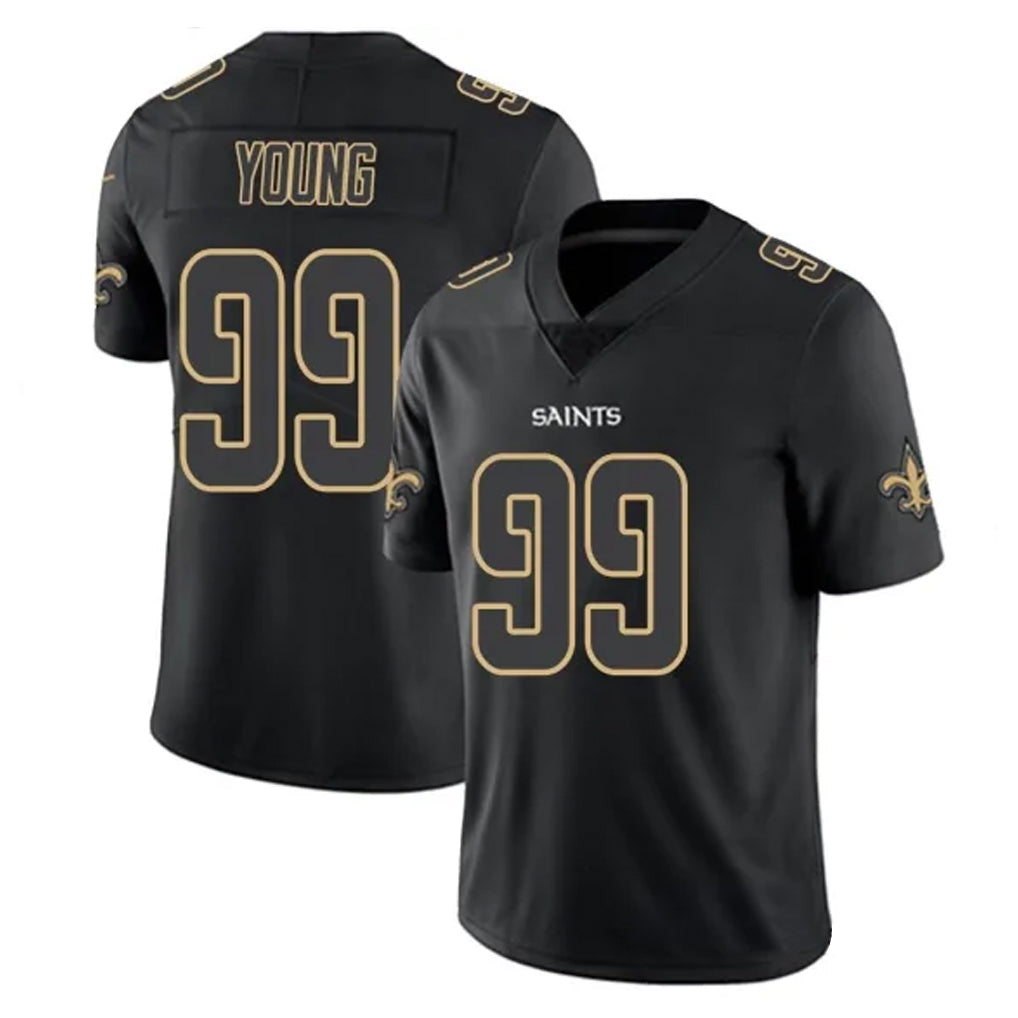 Jdoa NO.Saints #99 Chase Young Player Black Impact Limited Home Game Stitched Jerseys