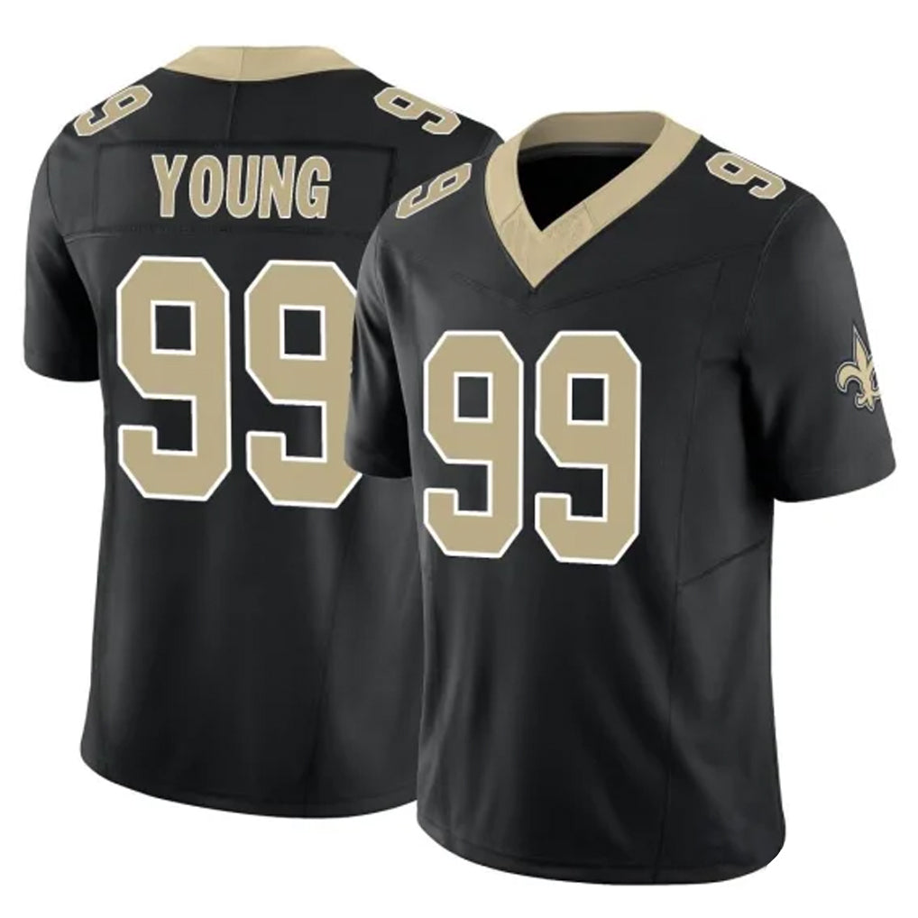 Jdoa NO.Saints #99 Chase Young Player Black Limited Vapor F.U.S.E. Home Game Stitched Jerseys