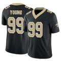 Jdoa NO.Saints #99 Chase Young Player Black Limited Vapor F.U.S.E. Home Game Stitched Jerseys