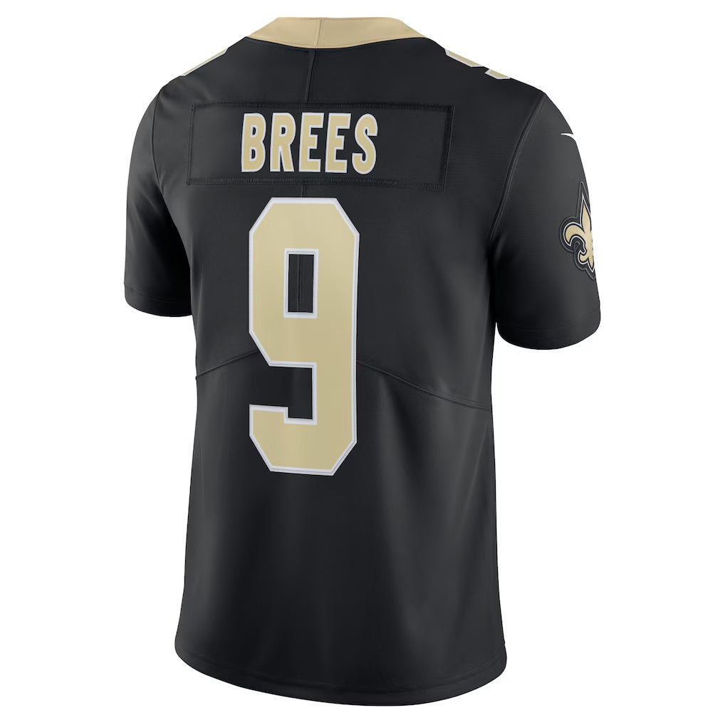 Jdoa NO.Saints #9 Drew Brees Captain Vapor Limited Stitched Jerseys