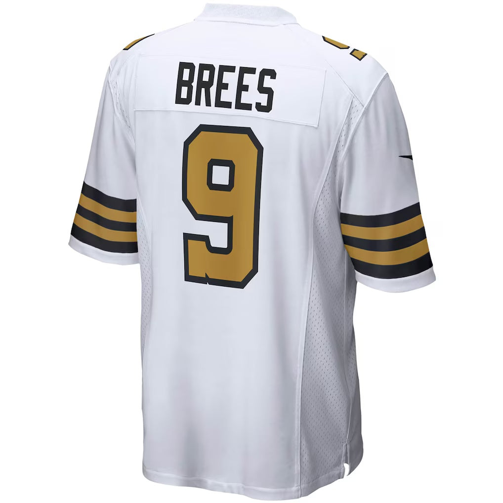 Jdoa NO.Saints #9 Drew Brees White Alternate Game Stitched Jerseys