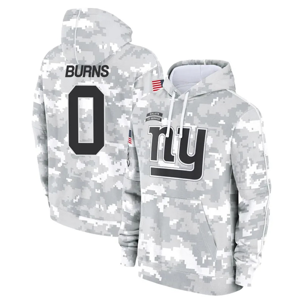 Jdoa NY.Giants #0 Brian Burns Player Arctic Camo Salute to Service Hoodies Stitched Jerseys