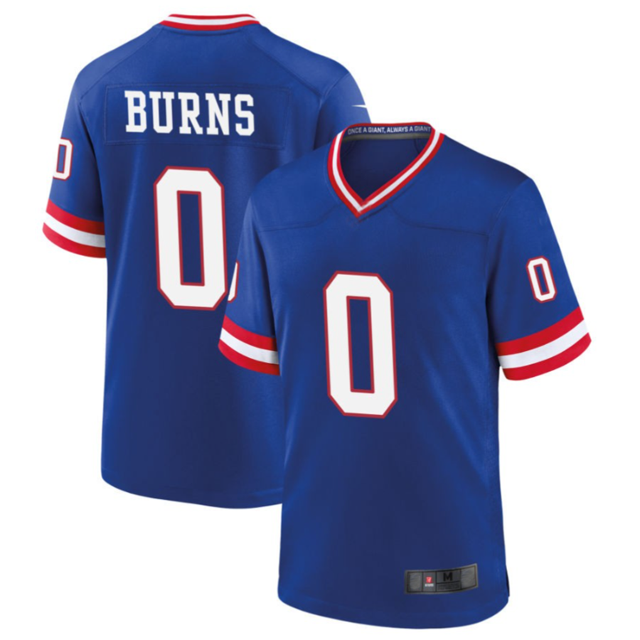 Jdoa NY.Giants #0 Brian Burns Royal Classic Game Player Jersey American Stitched Jerseys