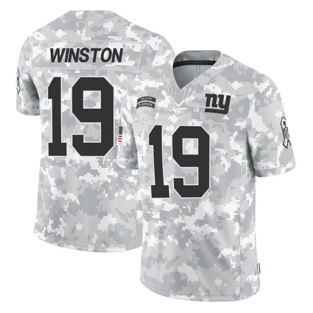Jdoa NY.Giants #19 Jameis Winston Player Arctic Camo Salute To Service Limited Game Stitched Jerseys