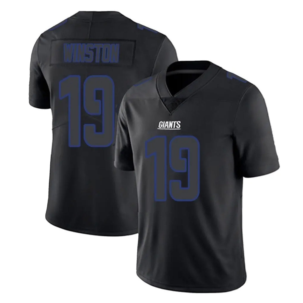 Jdoa NY.Giants #19 Jameis Winston Player Black Impact Limited Home Game Stitched Jerseys