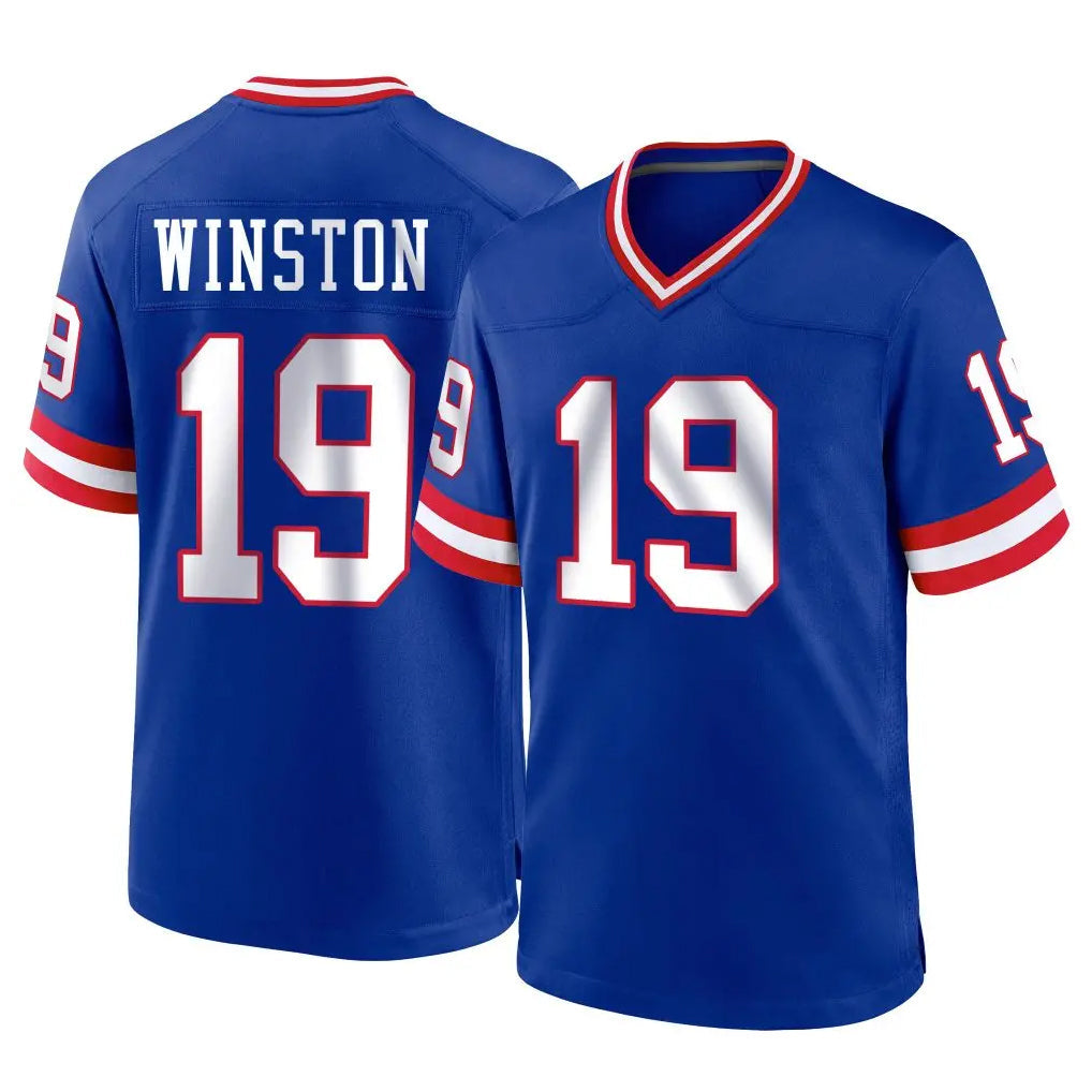 Jdoa NY.Giants #19 Jameis Winston Player Royal Classic Home Game Stitched Jerseys