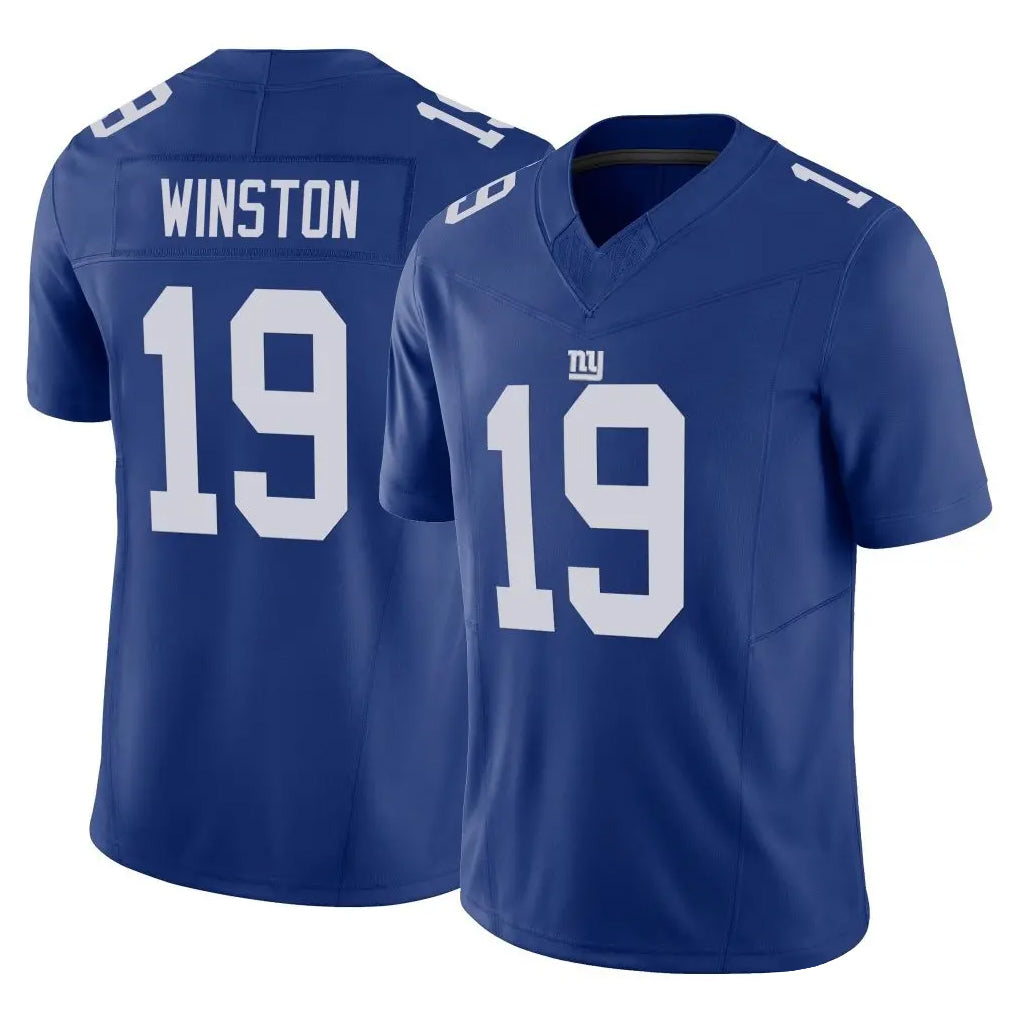 Jdoa NY.Giants #19 Jameis Winston Player Royal Limited Vapor F.U.S.E. Home Game Stitched Jerseys