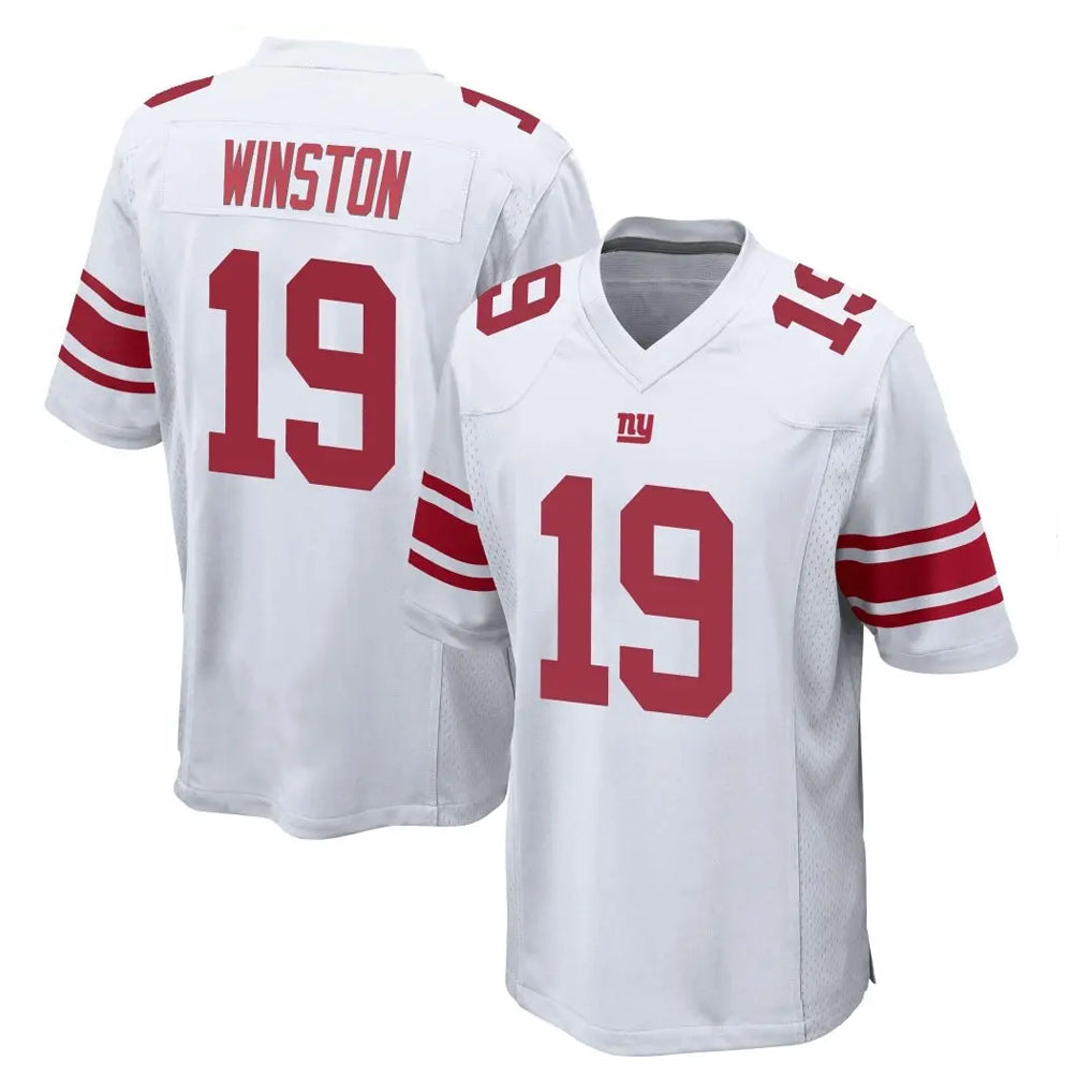 Jdoa NY.Giants #19 Jameis Winston Player White Home Game Stitched Jerseys