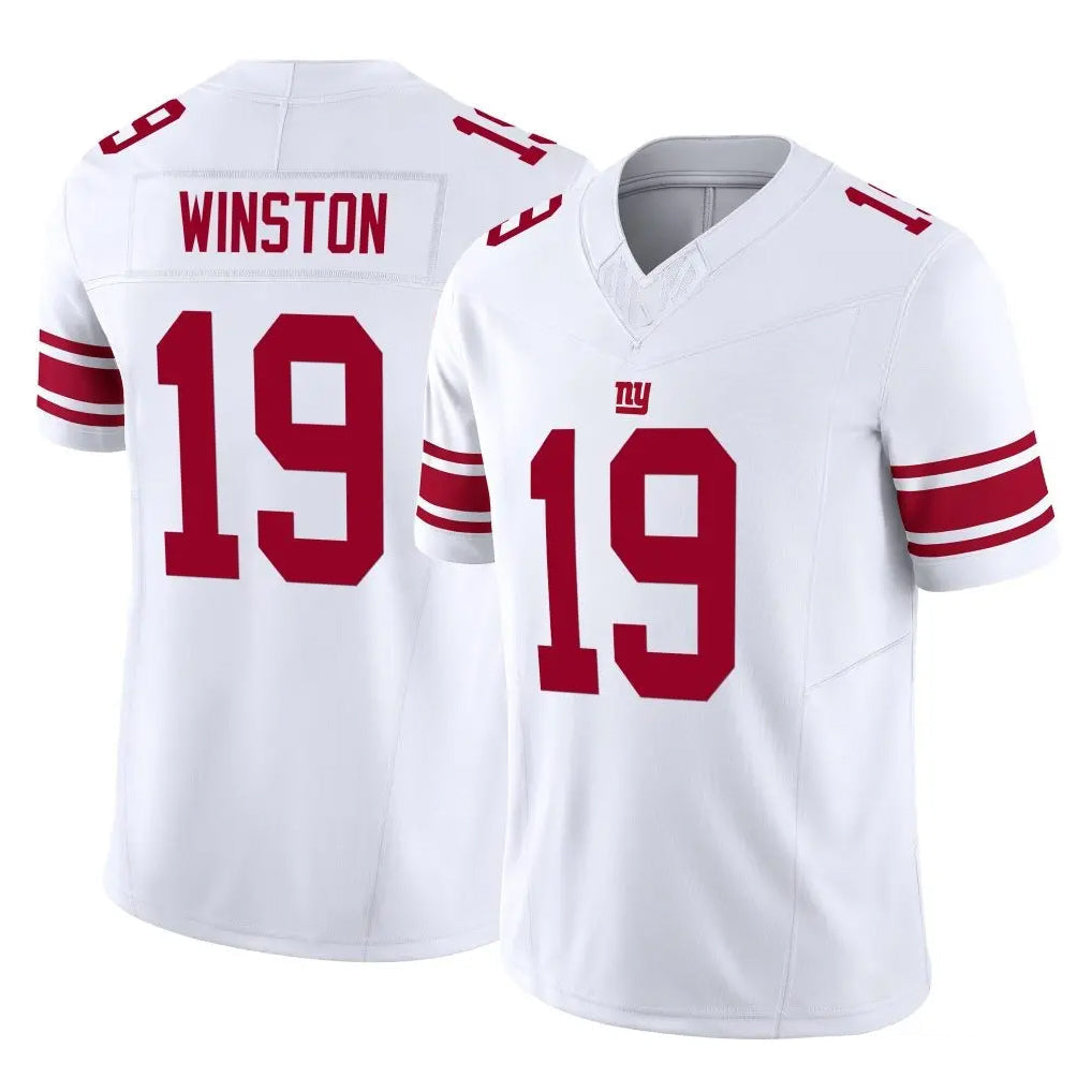 Jdoa NY.Giants #19 Jameis Winston Player White Limited Vapor F.U.S.E. Home Game Stitched Jerseys