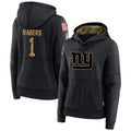 Jdoa NY.Giants #1 Malik Nabers Player Black Salute to Service Hoodies Stitched Jerseys