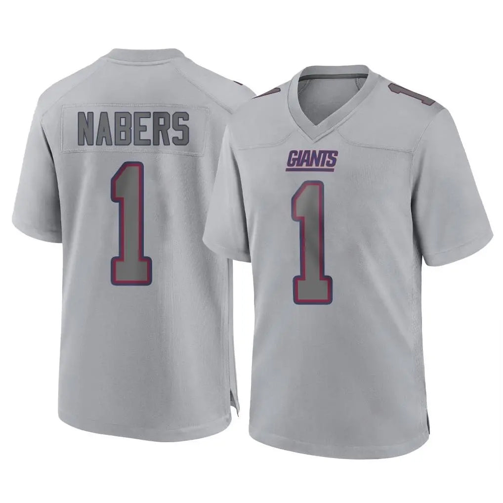 Jdoa NY.Giants #1 Malik Nabers Player Gray Atmosphere Fashion Limited Game Stitched Jerseys