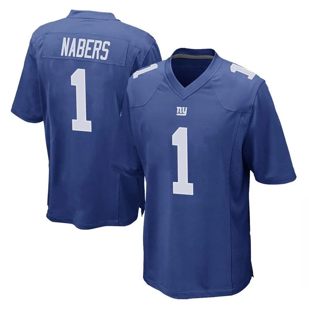 Jdoa NY.Giants #1 Malik Nabers Player Royal Home Game Stitched Jerseys