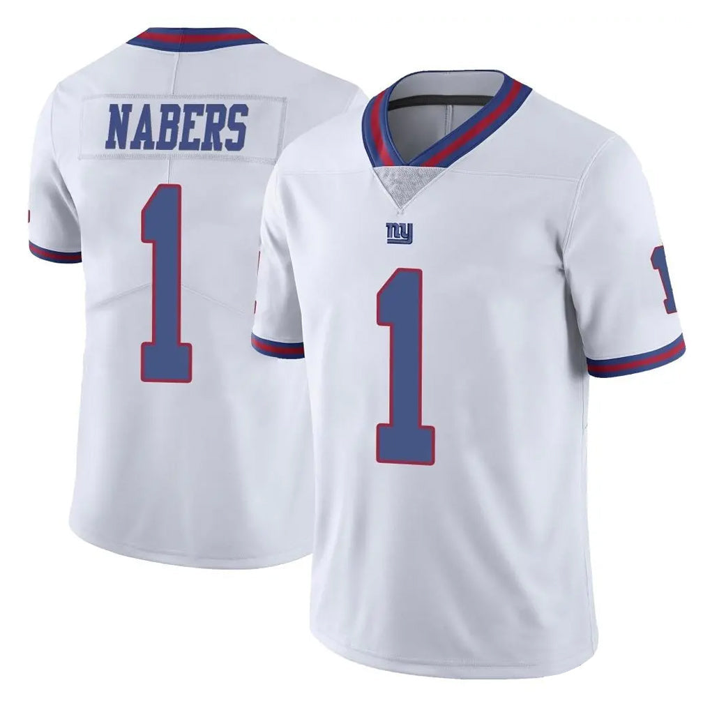 Jdoa NY.Giants #1 Malik Nabers Player White Color Rush Home Game Stitched Jerseys
