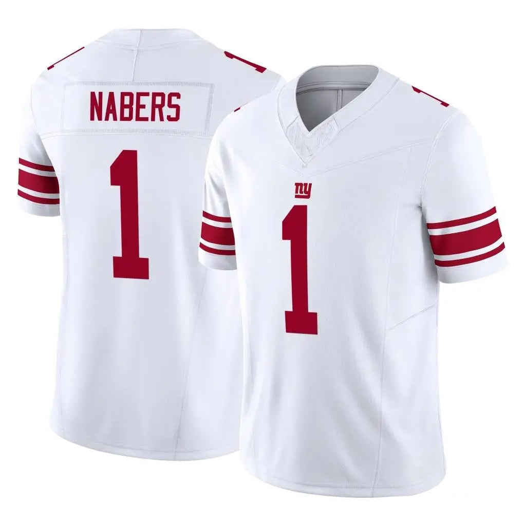 Jdoa NY.Giants #1 Malik Nabers Player White Limited Vapor F.U.S.E. Home Game Stitched Jerseys