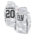 Jdoa NY.Giants #20 Greg Newsome II Player Arctic Camo Salute to Service Pullover Hoodies Limited Game Stitched Jerseys