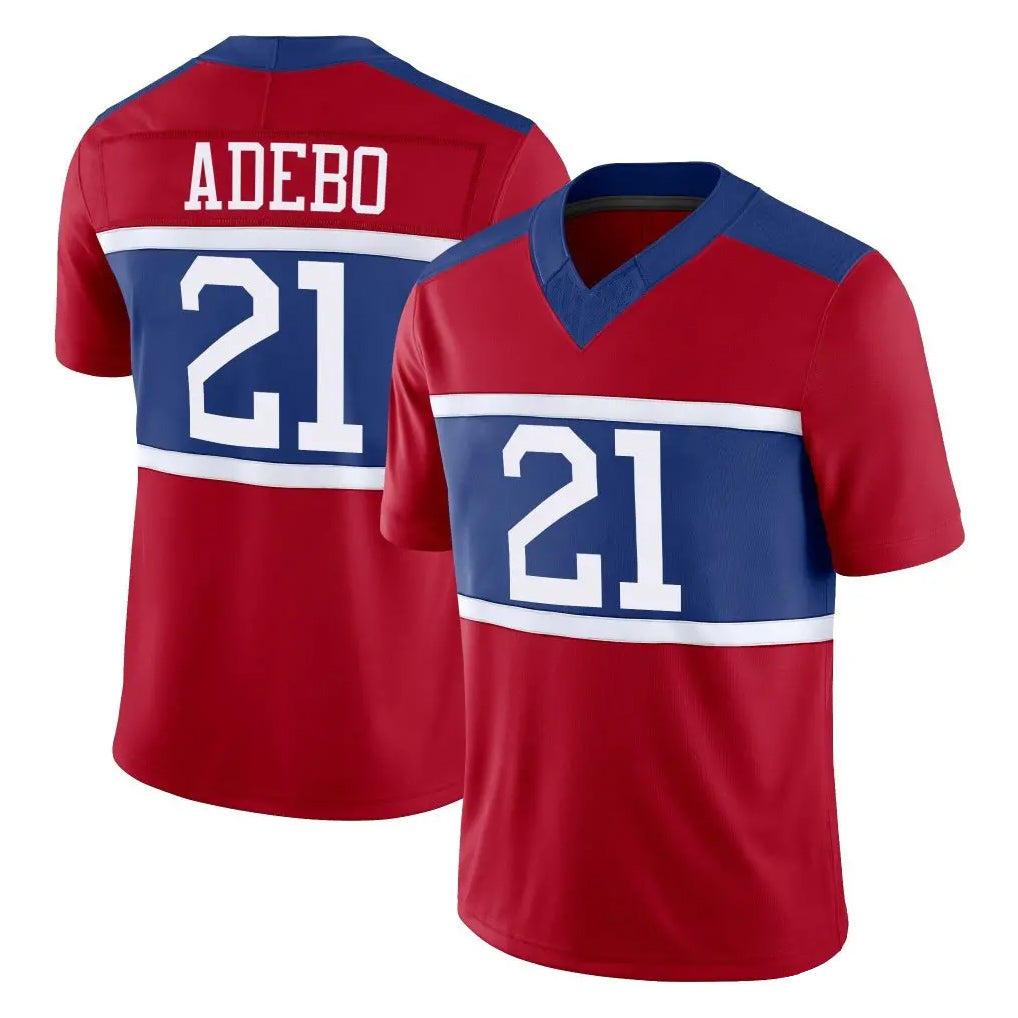 Jdoa NY.Giants #21 Paulson Adebo Player Red Century Vapor F.U.S.E. Home Game Stitched Jerseys