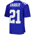 Jdoa NY.Giants #21 Tiki Barber Mitchell & Ness Royal Legacy Replica Stitched Puhic Jersey