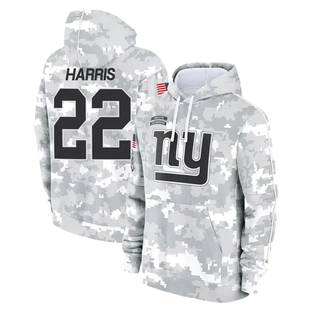 Jdoa NY.Giants #22 Najee Harris Player Arctic Camo Salute to Service Pullover Hoodies Limited Game Stitched Jerseys