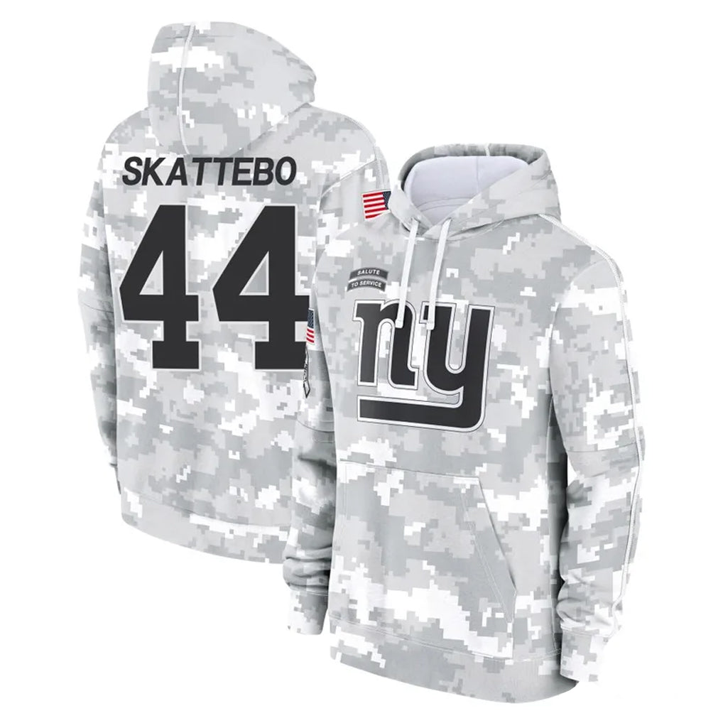 Jdoa NY.Giants #44 Cam Skattebo Player Arctic Camo Salute to Service Pullover Hoodies Limited Game Stitched Jerseys