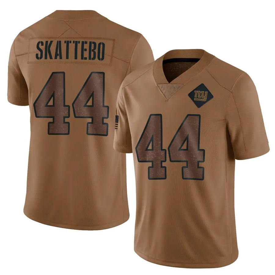 Jdoa NY.Giants #44 Cam Skattebo Player Brown Salute To Service Limited Stitched Jerseys