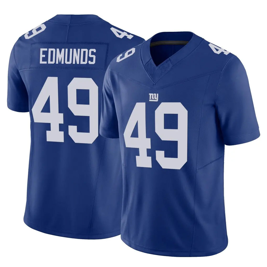 Jdoa NY.Giants #49 Tremaine Edmunds Player Royal Limited Vapor F.U.S.E. Home Game Stitched Jerseys