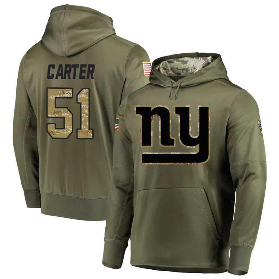 Jdoa NY.Giants #51 Abdul Carter Player Salute to Service Hoodies Stitched Jerseys