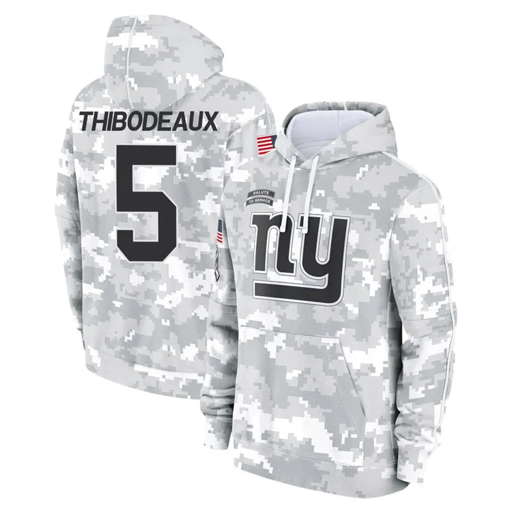 Jdoa NY.Giants #5 Kayvon Thibodeaux Player Arctic Camo Salute to Service Pullover Hoodies Limited Game Stitched Jerseys
