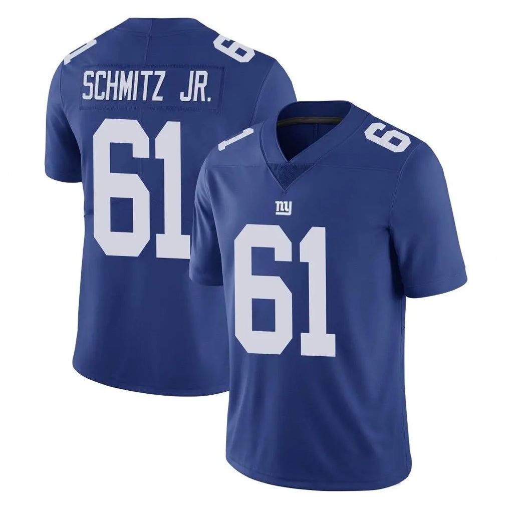 Jdoa NY.Giants #61 John Michael Schmitz Jr. Player Royal Limited Vapor Untouchable Home Game Stitched Jerseys