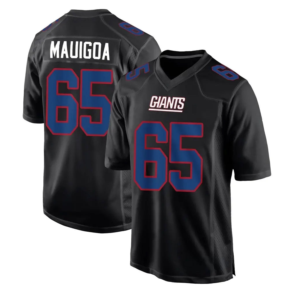 Jdoa NY.Giants #65 Francis Mauigoa Player Carbon Fashion Limited Home Game Stitched Jerseys