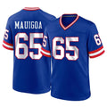 Jdoa NY.Giants #65 Francis Mauigoa Player Royal Classic Home Game Stitched Jerseys