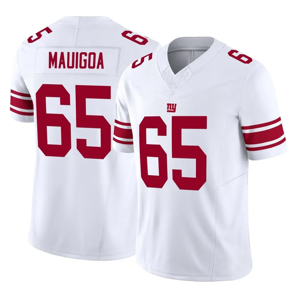 Jdoa NY.Giants #65 Francis Mauigoa Player White Limited Vapor F.U.S.E. Home Game Stitched Jerseys