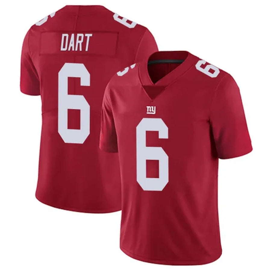 Jdoa NY.Giants #6 Jaxson Dart Player Red Alternate Vapor Limited Stitched Jerseys
