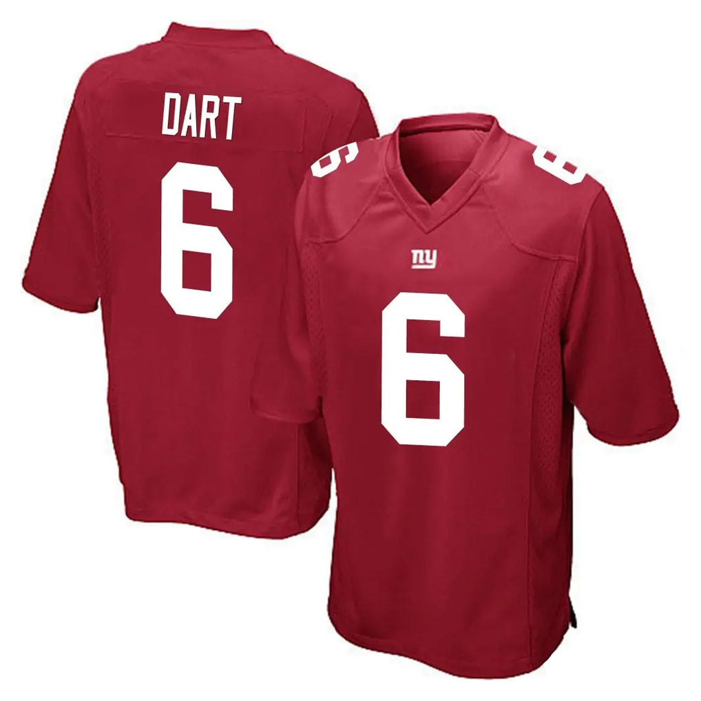 Jdoa NY.Giants #6 Jaxson Dart Player Red Home Game Stitched Jerseys